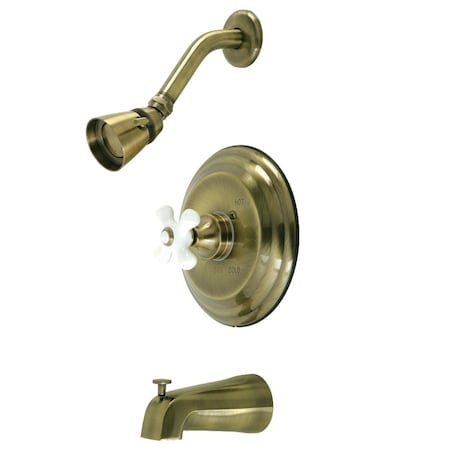 Kingston Brass KB3633PX Tub and Shower Faucet, Antique Brass KB3633PX